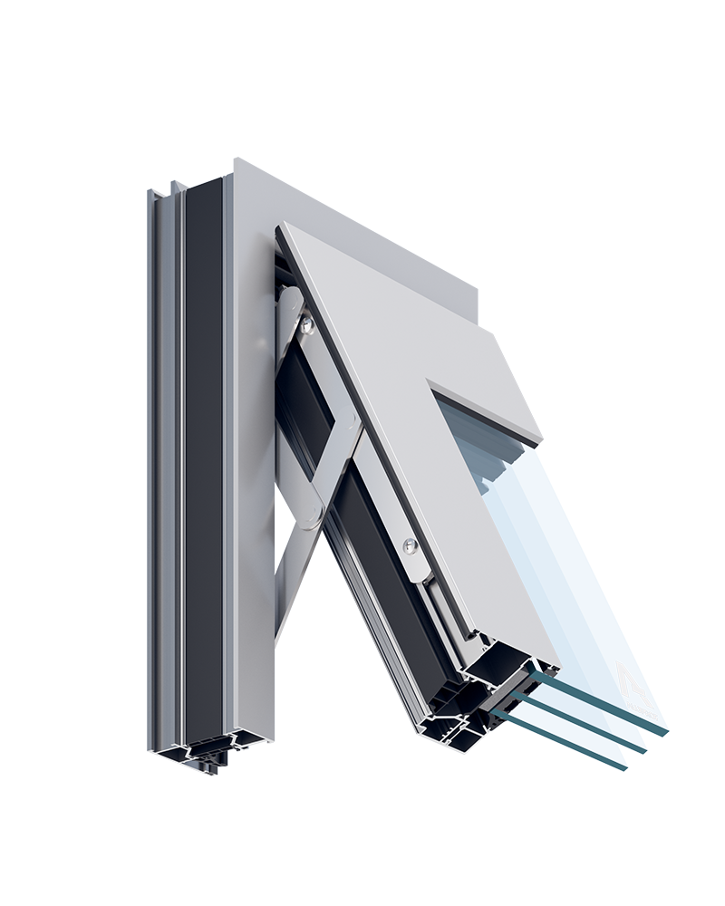 MB-79N aluminium casement window system for energy-efficient buildings by RA HOUSE