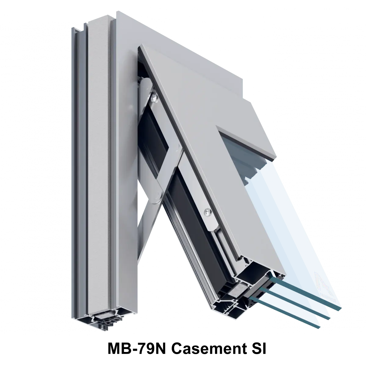 MB-79N aluminium casement window system for energy-efficient buildings by RA HOUSE