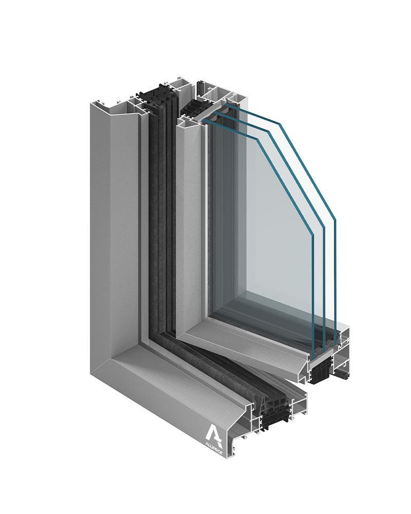 MB-FERROLINE aluminium EU-style window system by RA HOUSE