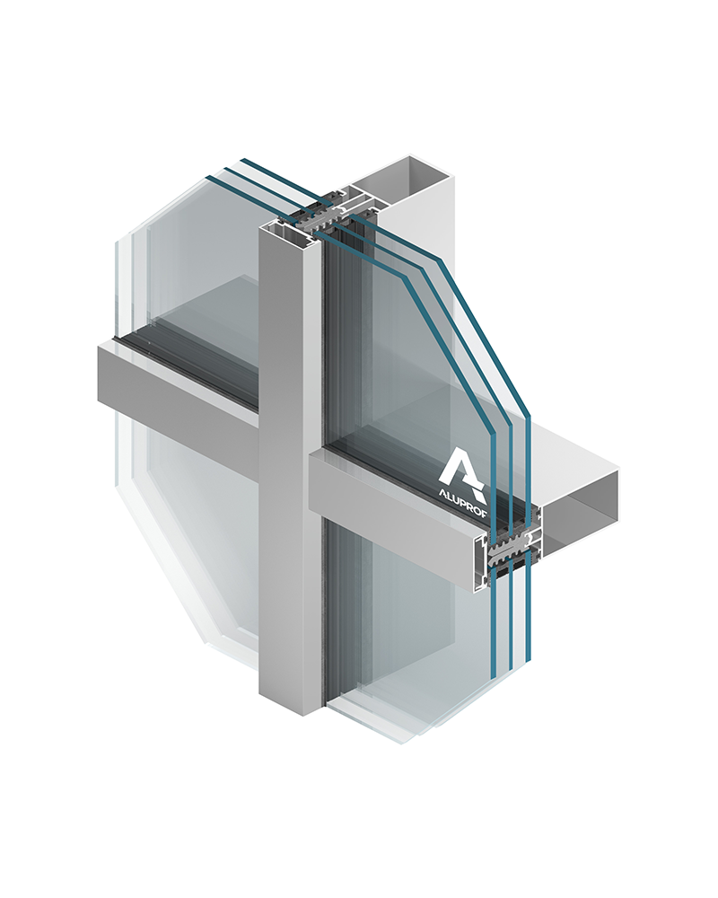 MB-MT50N aluminium curtain wall system for commercial and residential facades by RA HOUSE