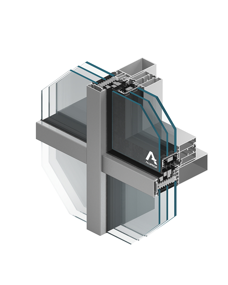 MB-MT50N aluminium curtain wall system for commercial and residential facades by RA HOUSE