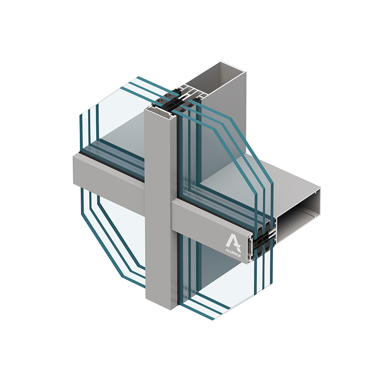MB-MT50N aluminium curtain wall system for commercial and residential facades by RA HOUSE