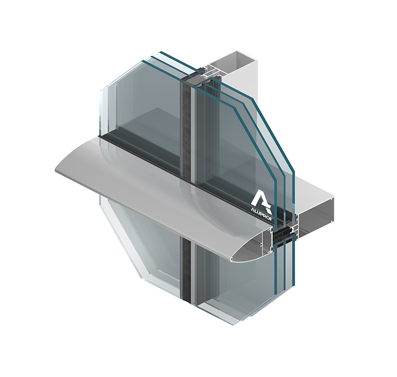 MB-MT50N aluminium curtain wall system for commercial and residential facades by RA HOUSE