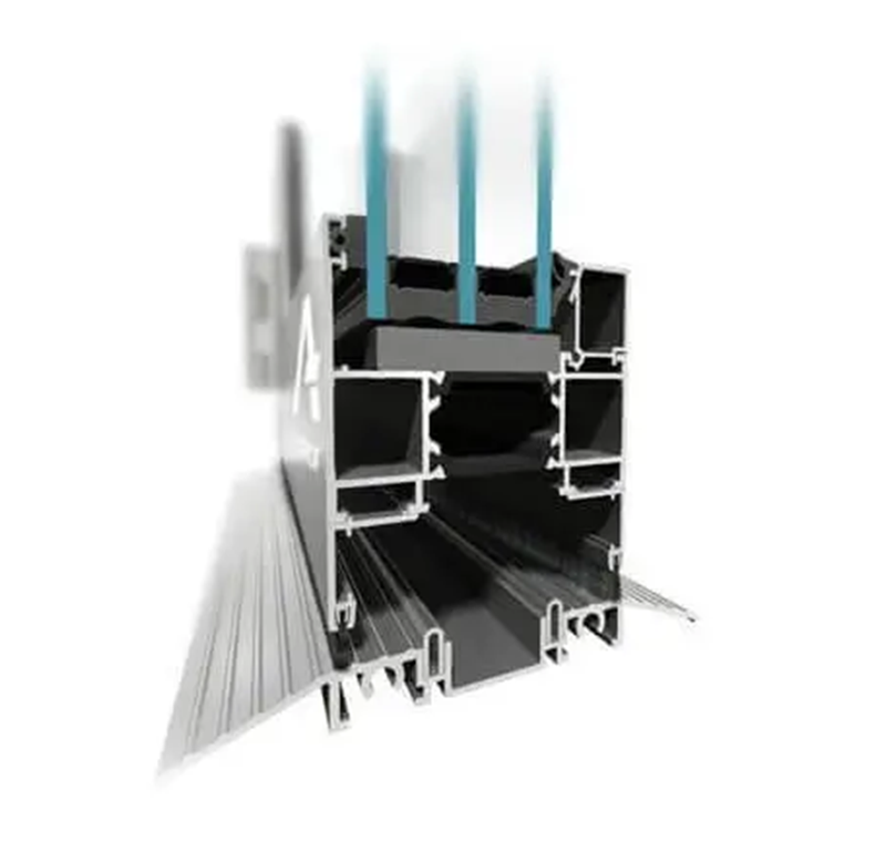 MB-86 FOLD LINE aluminium sliding door system with folding panels by RA HOUSE