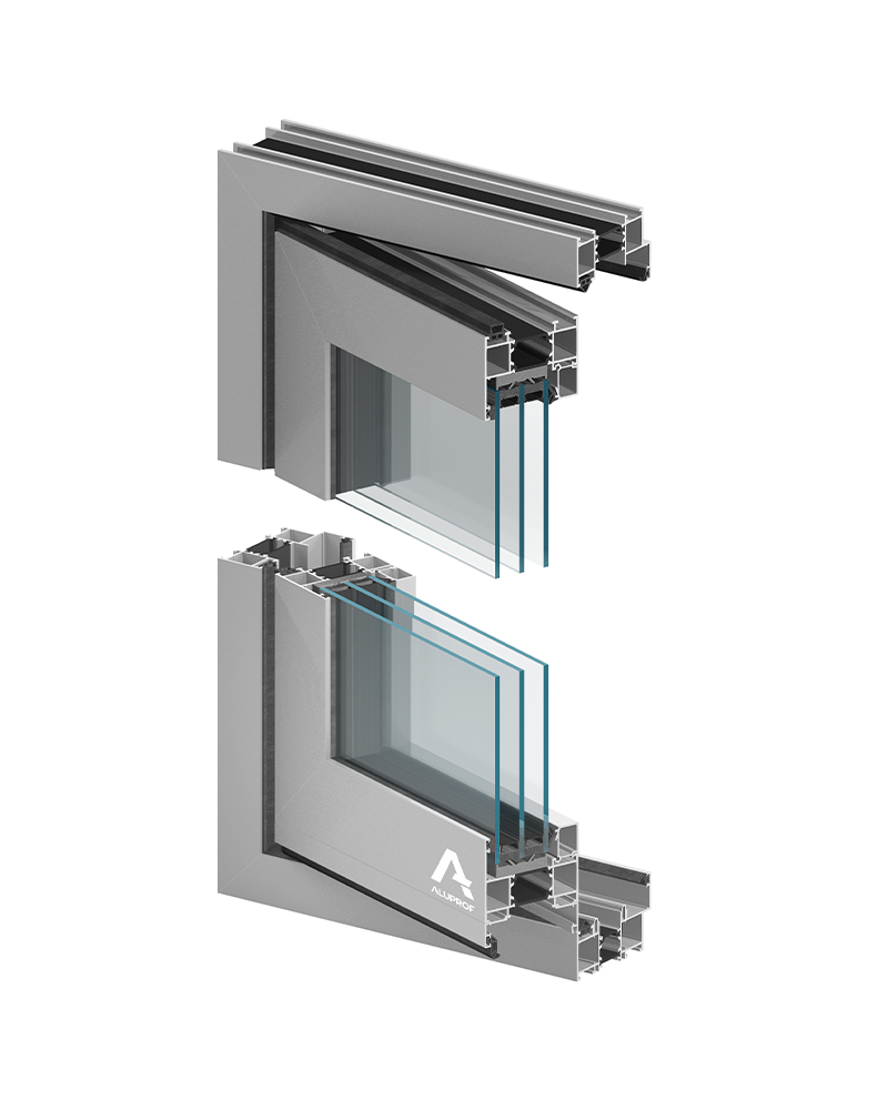 MB-86 FOLD LINE aluminium sliding door system with folding panels by RA HOUSE