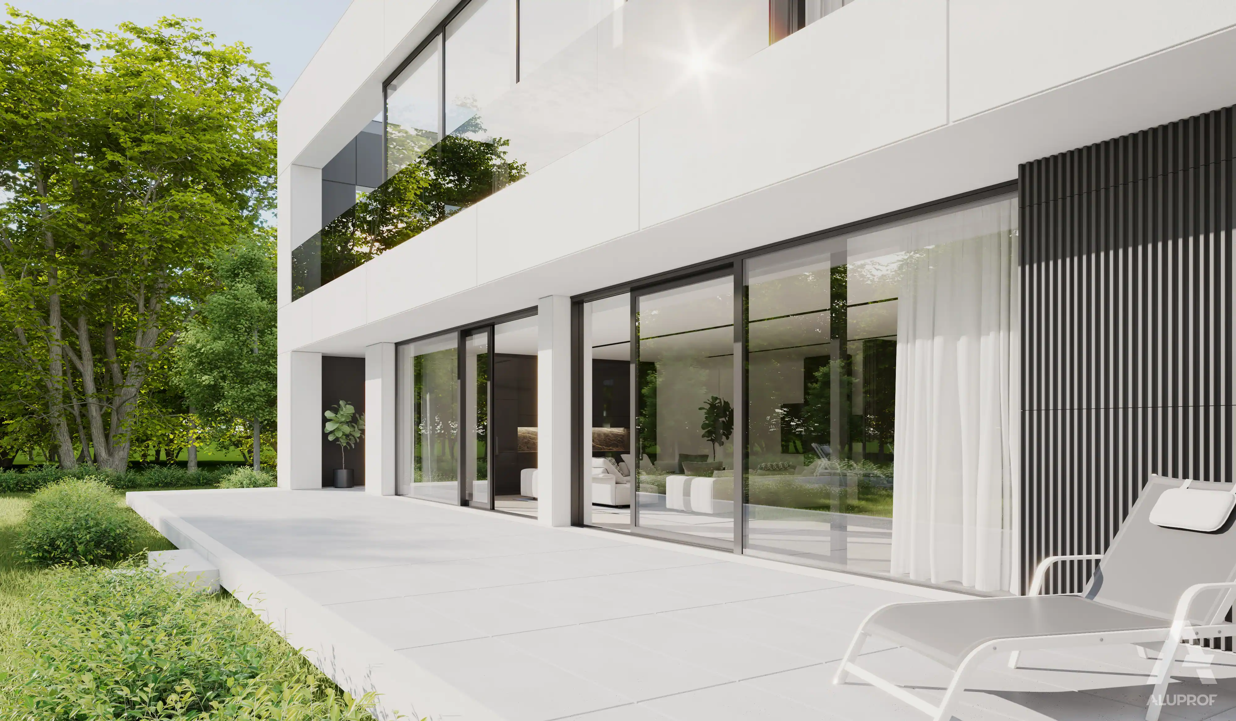 MB-82HS aluminium sliding door system for large glass openings by RA HOUSE