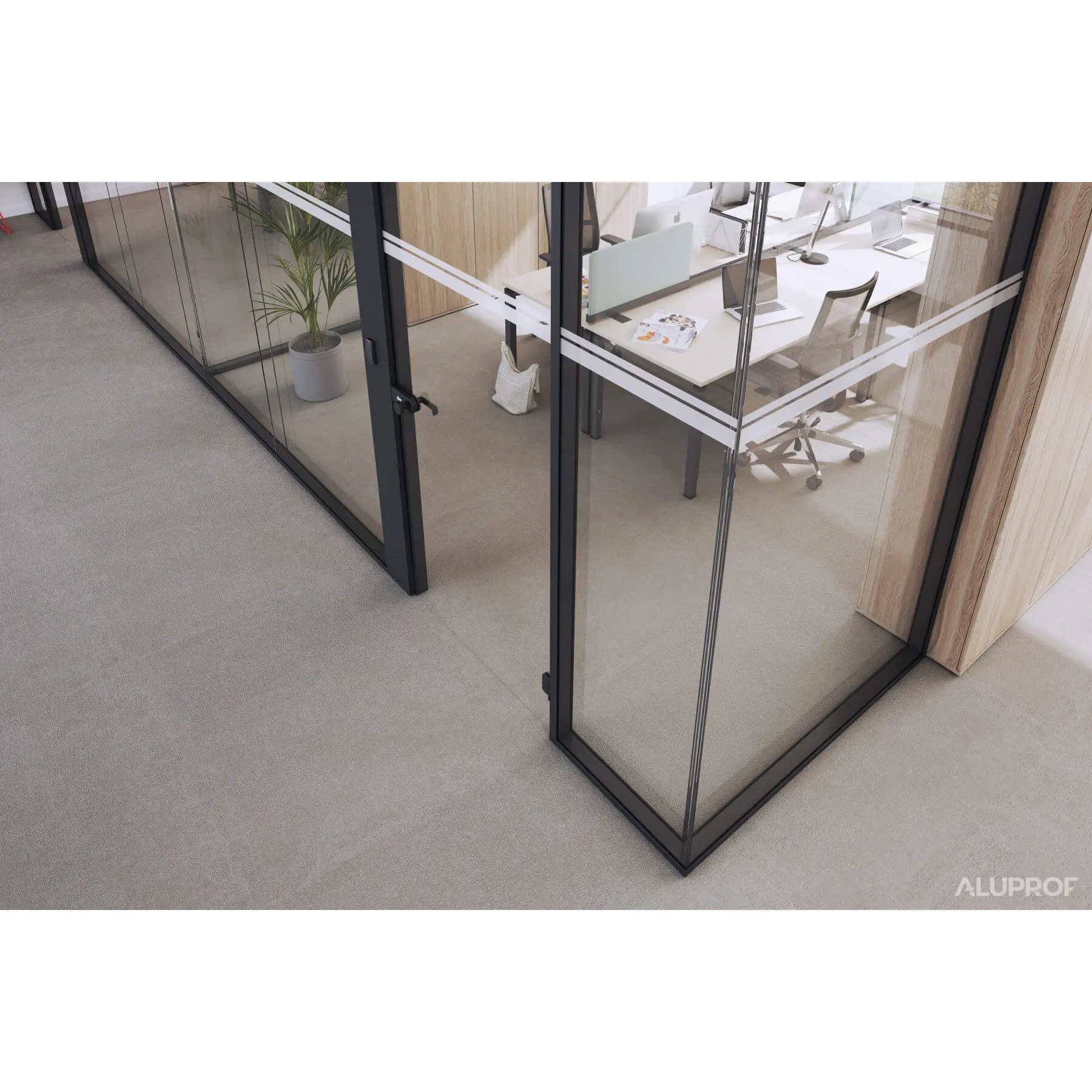 MB-HARMONY OFFICE aluminium internal partition system for modern office spaces by RA HOUSE