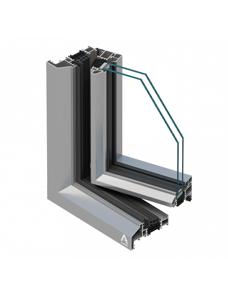 MB-FERROLINE aluminium EU-style window system by RA HOUSE