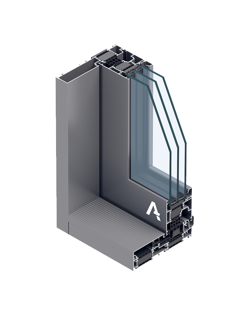 MB-82HS aluminium sliding door system for large glass openings by RA HOUSE