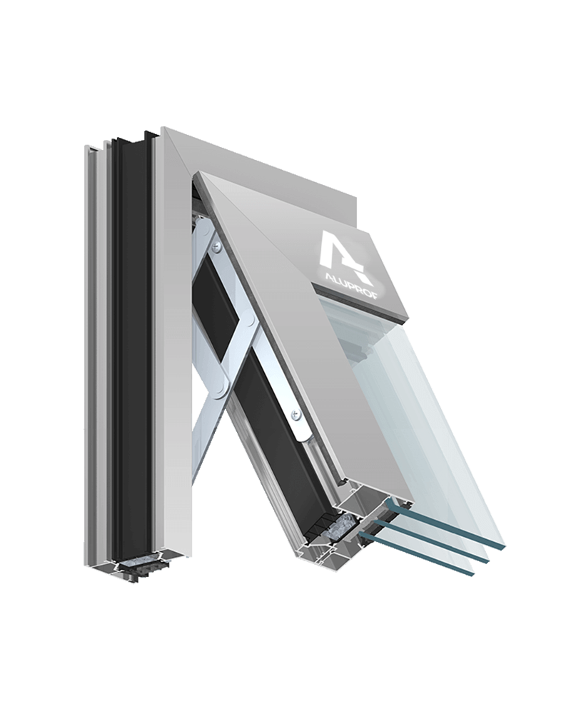 MB-86 aluminium casement window system for modern energy-efficient buildings by RA HOUSE