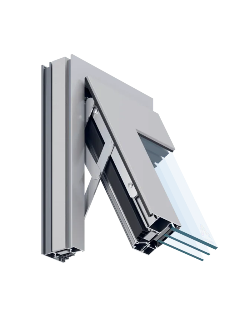 MB-79N aluminium casement window system for energy-efficient buildings by RA HOUSE