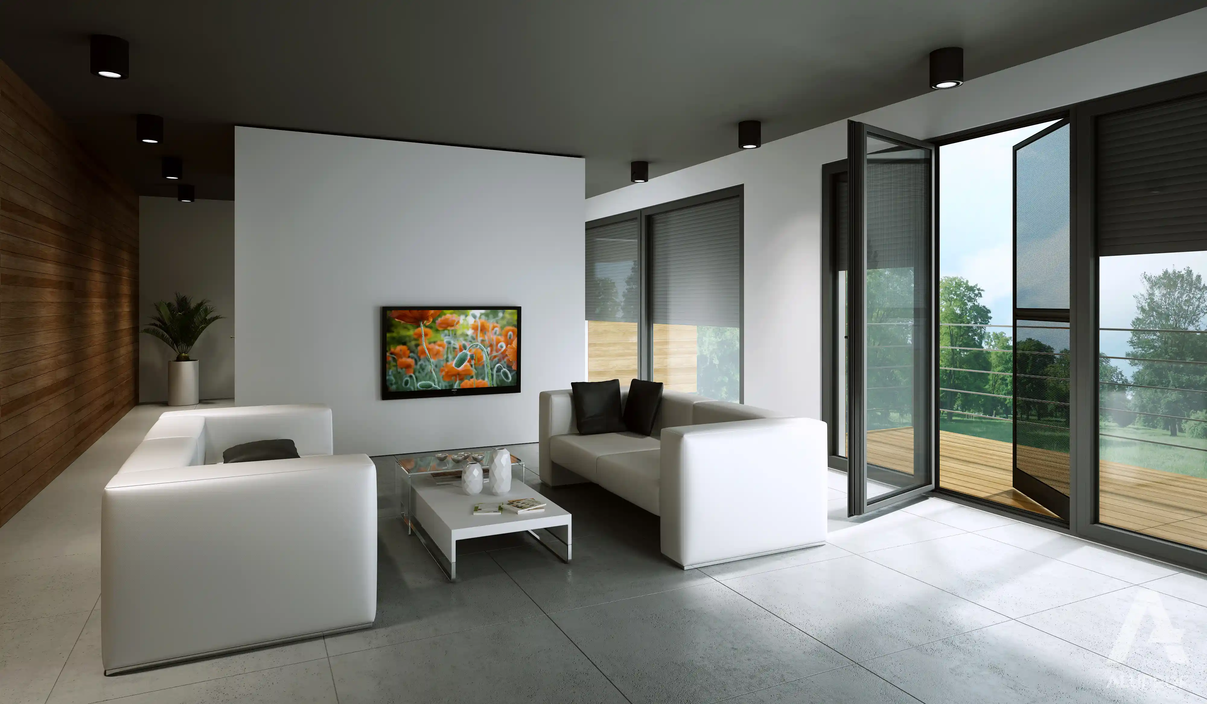 Swing insect screens sun shading system RA HOUSE