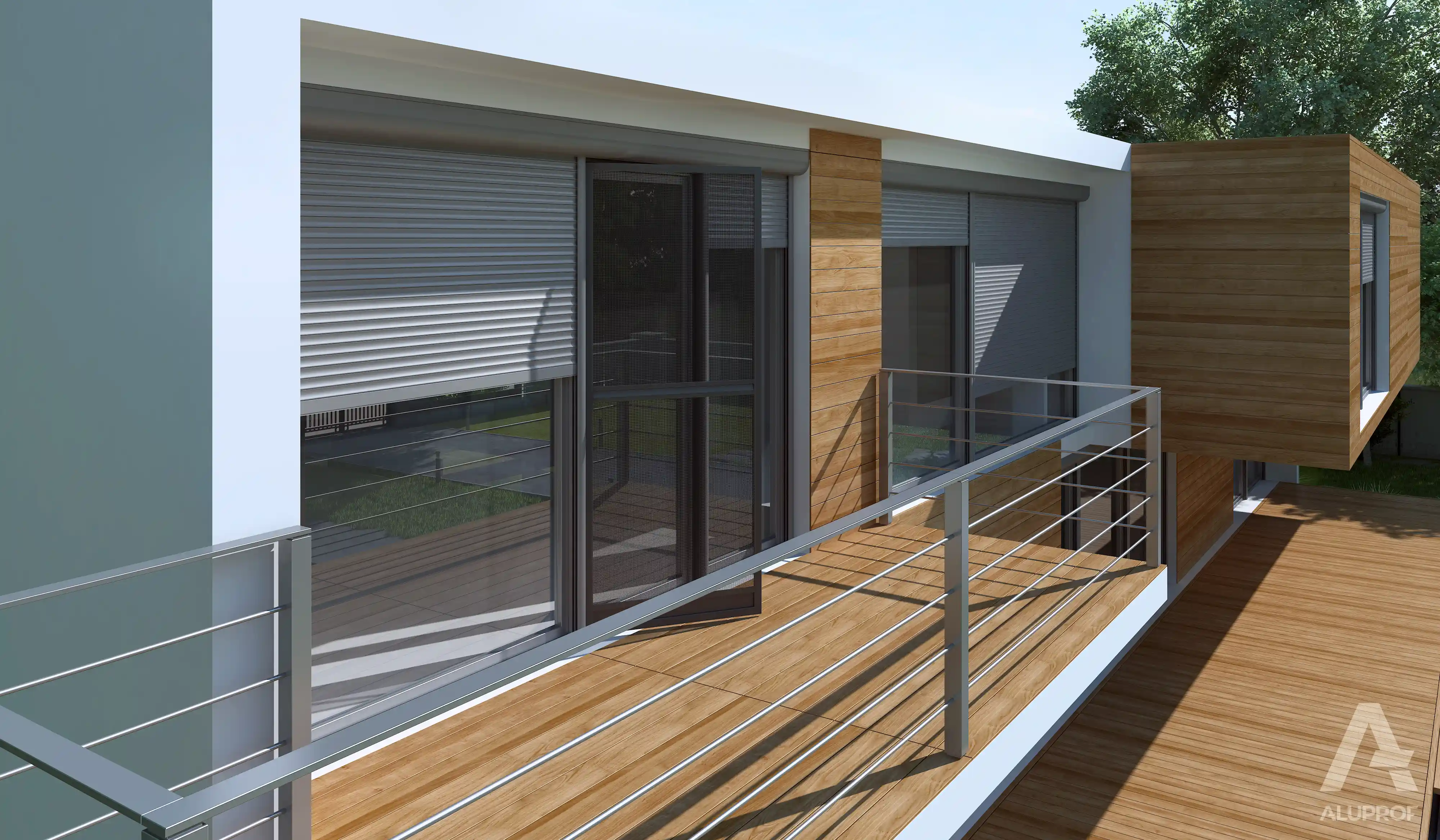 Swing insect screens sun shading system RA HOUSE