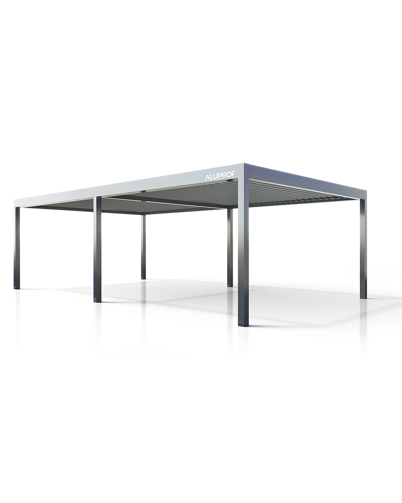 MB-OpenSky 140 aluminium pergola system for modern outdoor shading by RA HOUSE