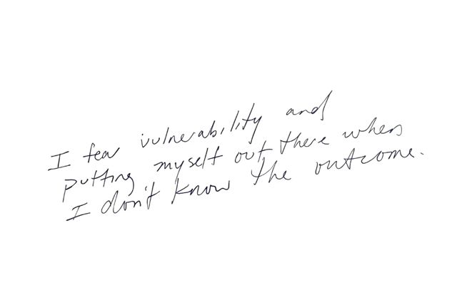 Handwritten card 1
