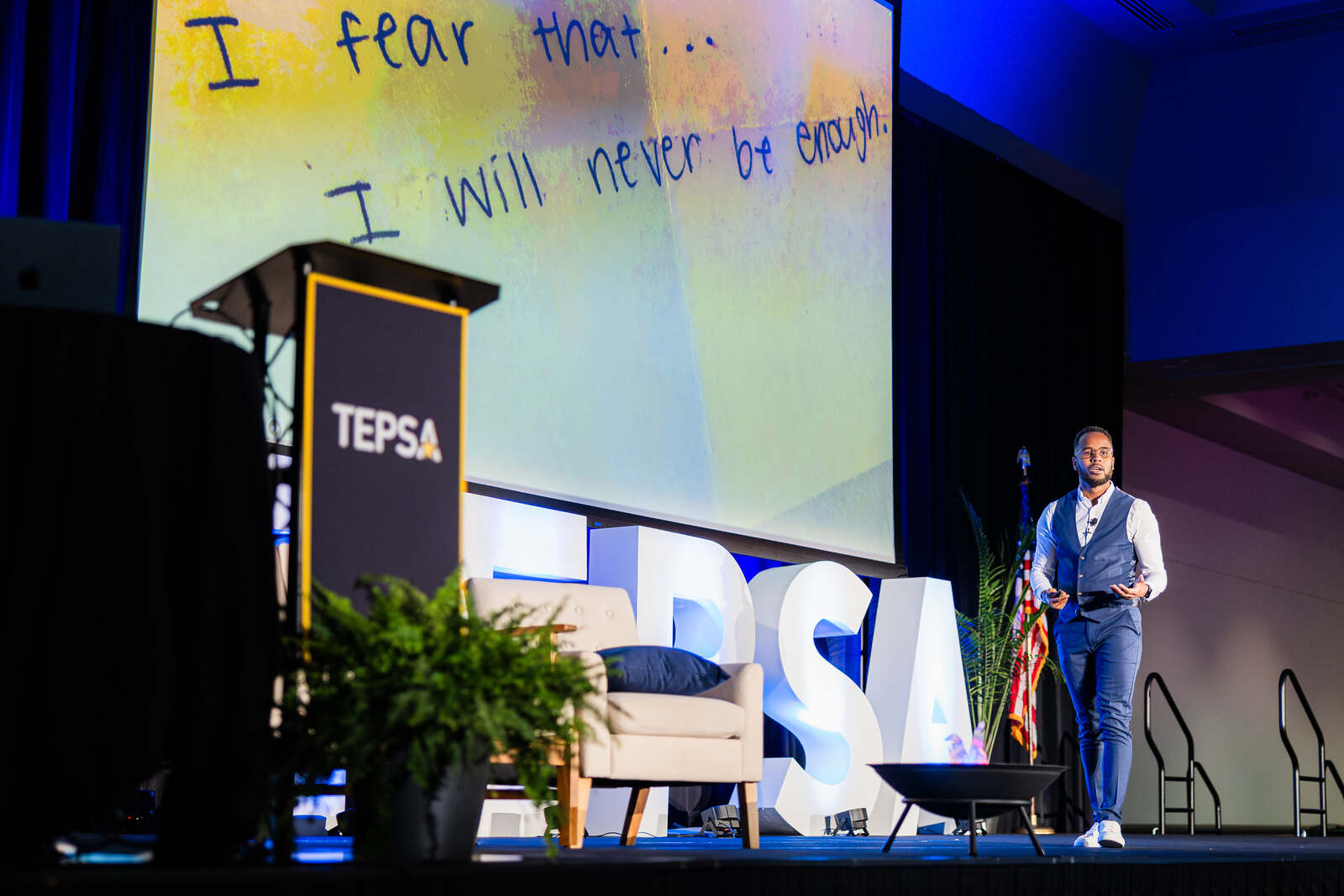 Darryl on stage at TEPSA