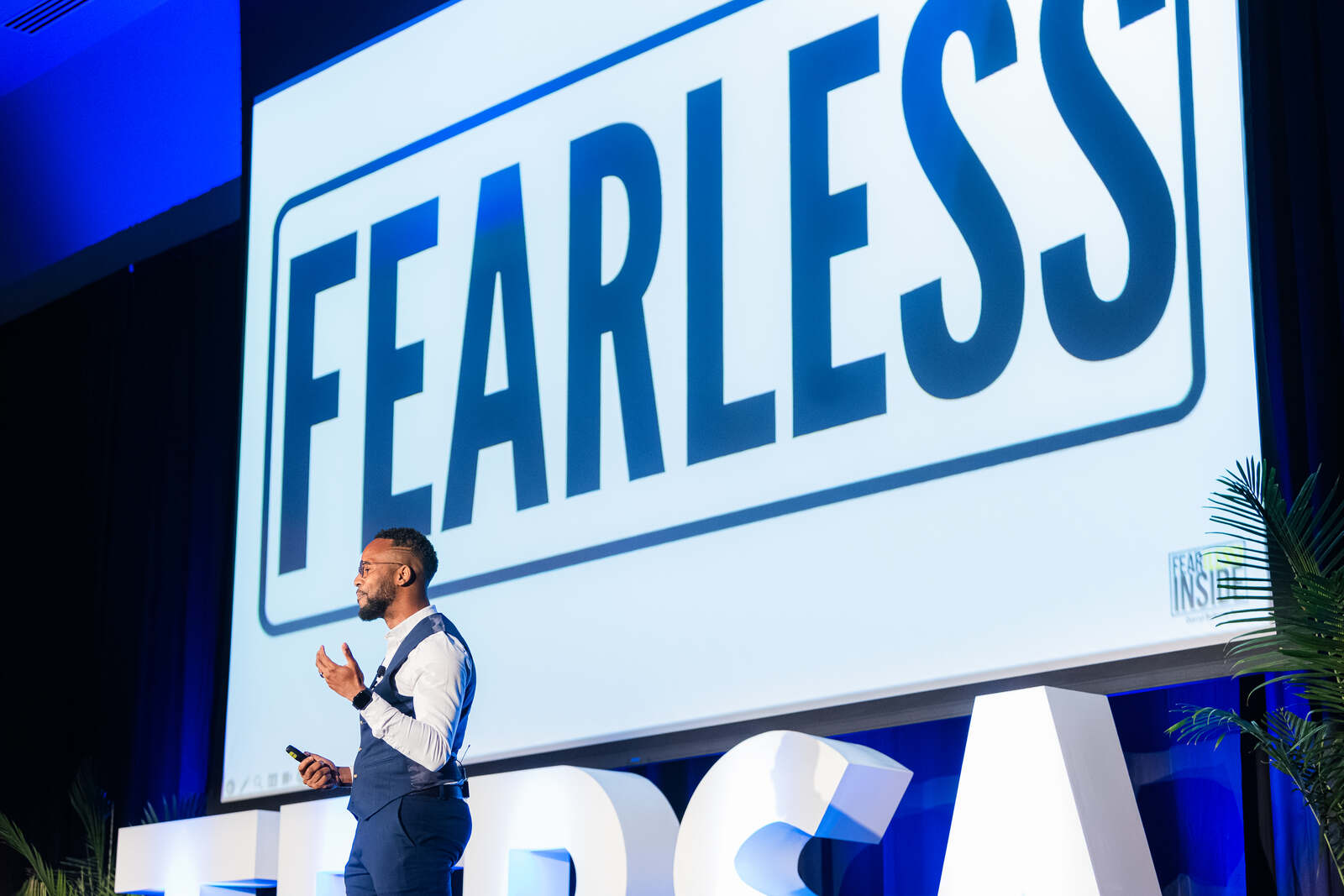 Darryl on the Fearless stage