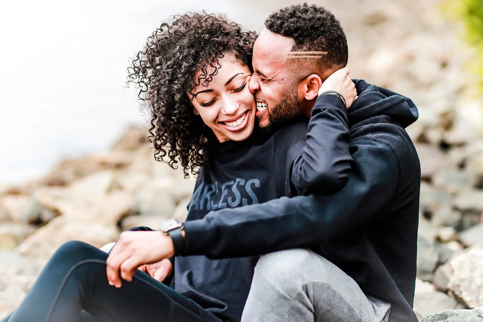 Darryl and his wife Gianni laughing together