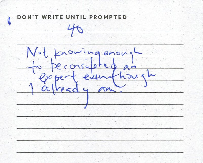 The real handwritten card