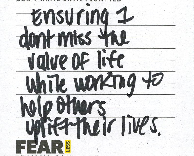 The real handwritten card