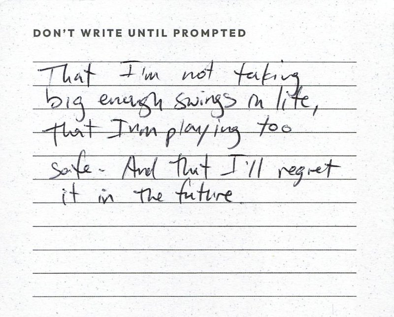 The real handwritten card
