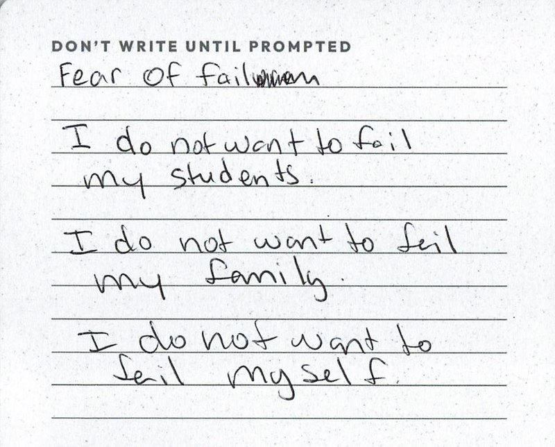 The real handwritten card