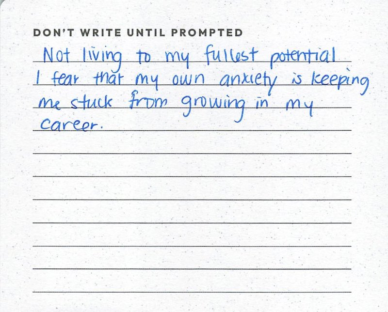 The real handwritten card