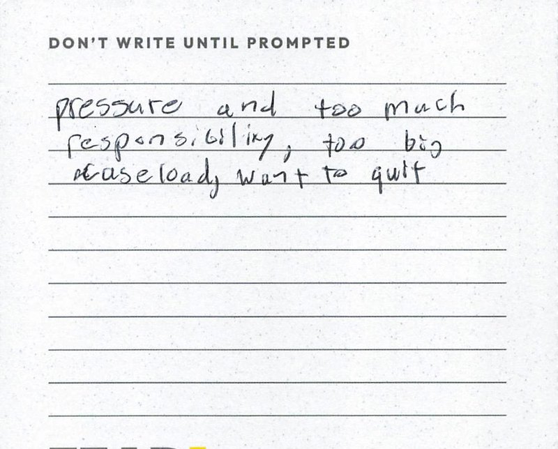 The real handwritten card