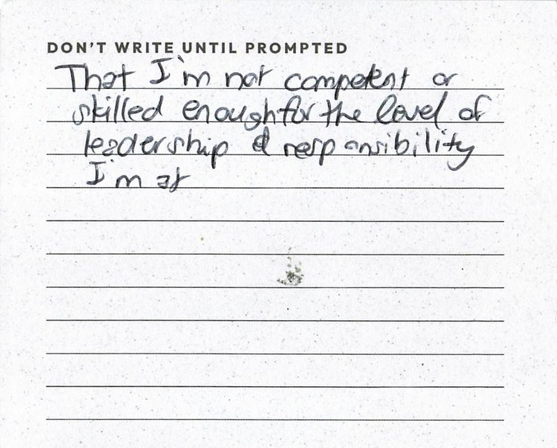 The real handwritten card