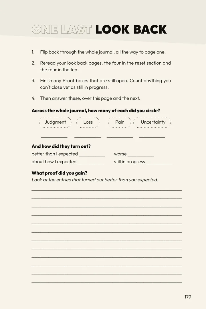 The one last look back page