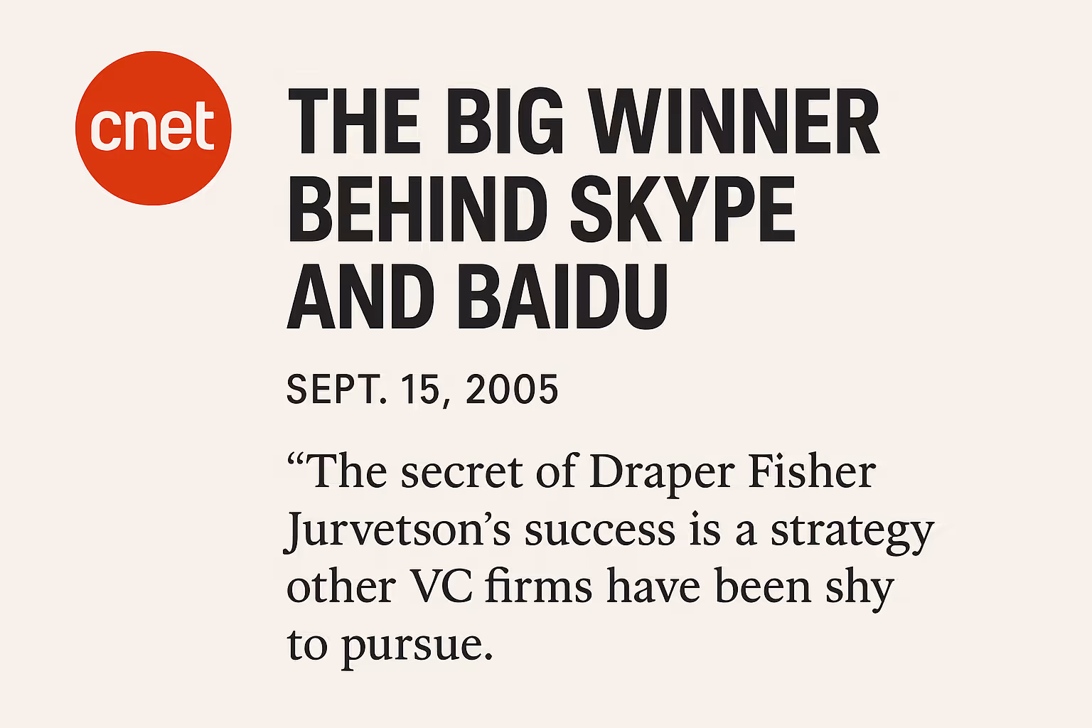 Draper Associates Fund V launch 2015, first outside Limited Partners fund, $190M early-stage technology investments