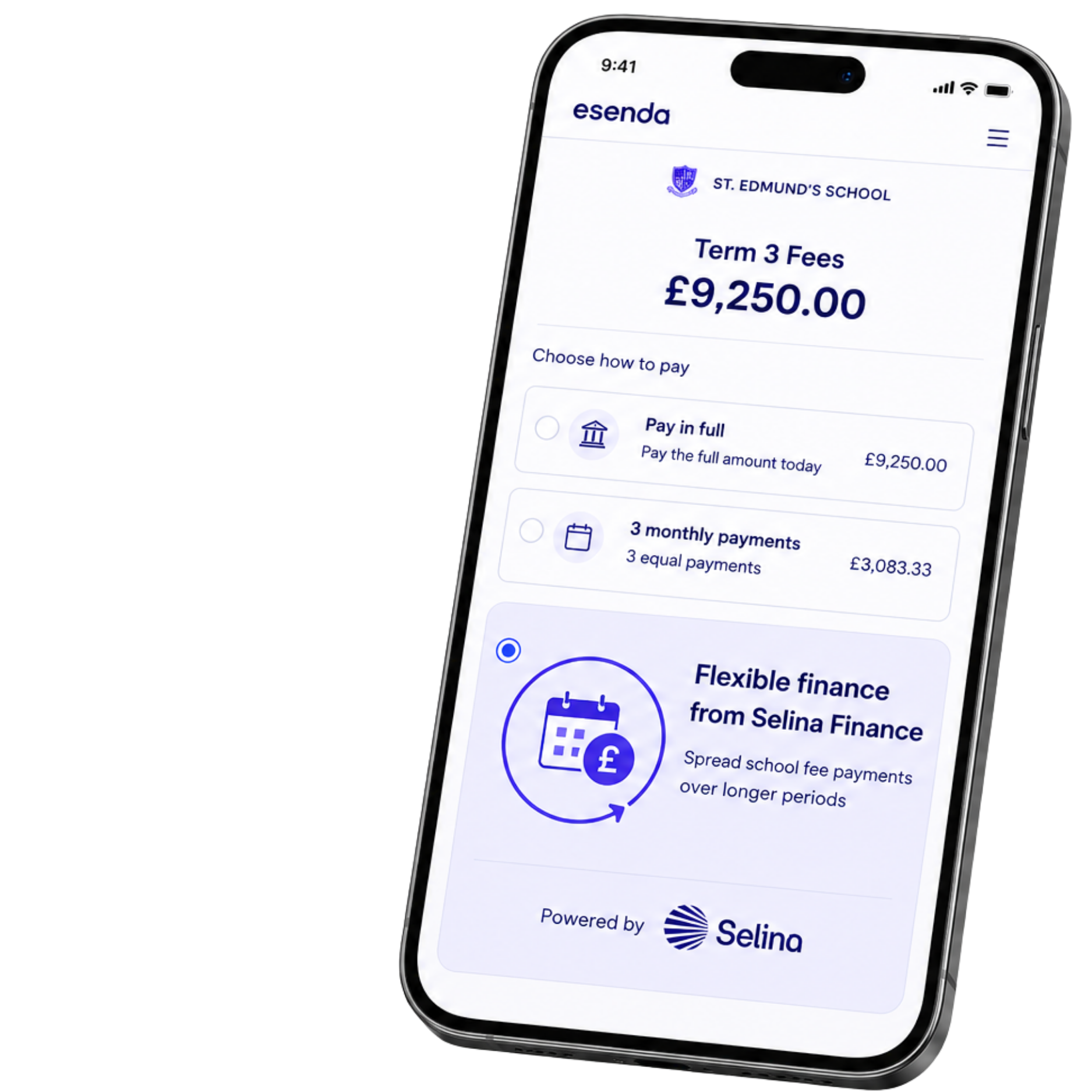 credit lending options in esenda mobile UX