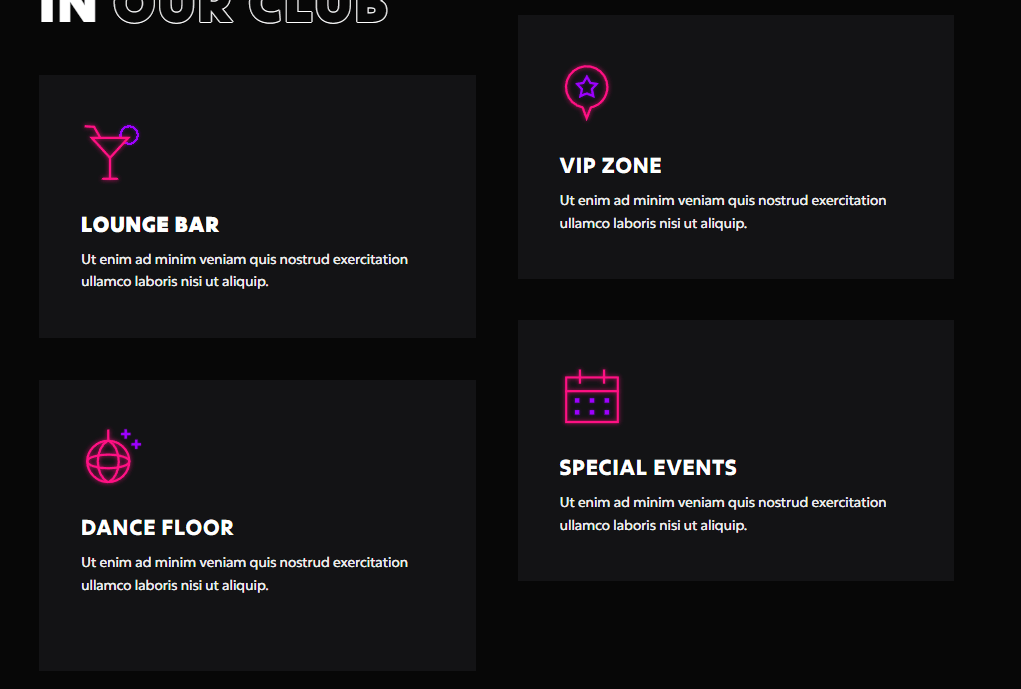 Icons & Graphics - Club X Webflow Template