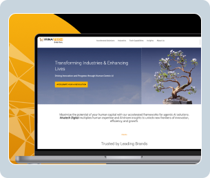 Irinatech Digital homepage — AI solutions website