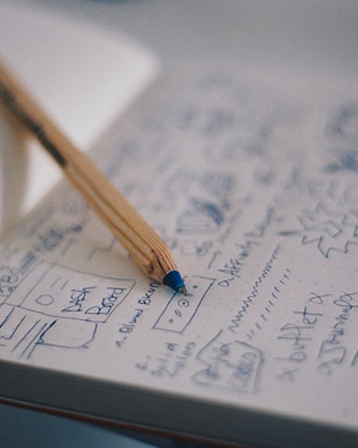 Ideas taking shape – where notes become action plans.