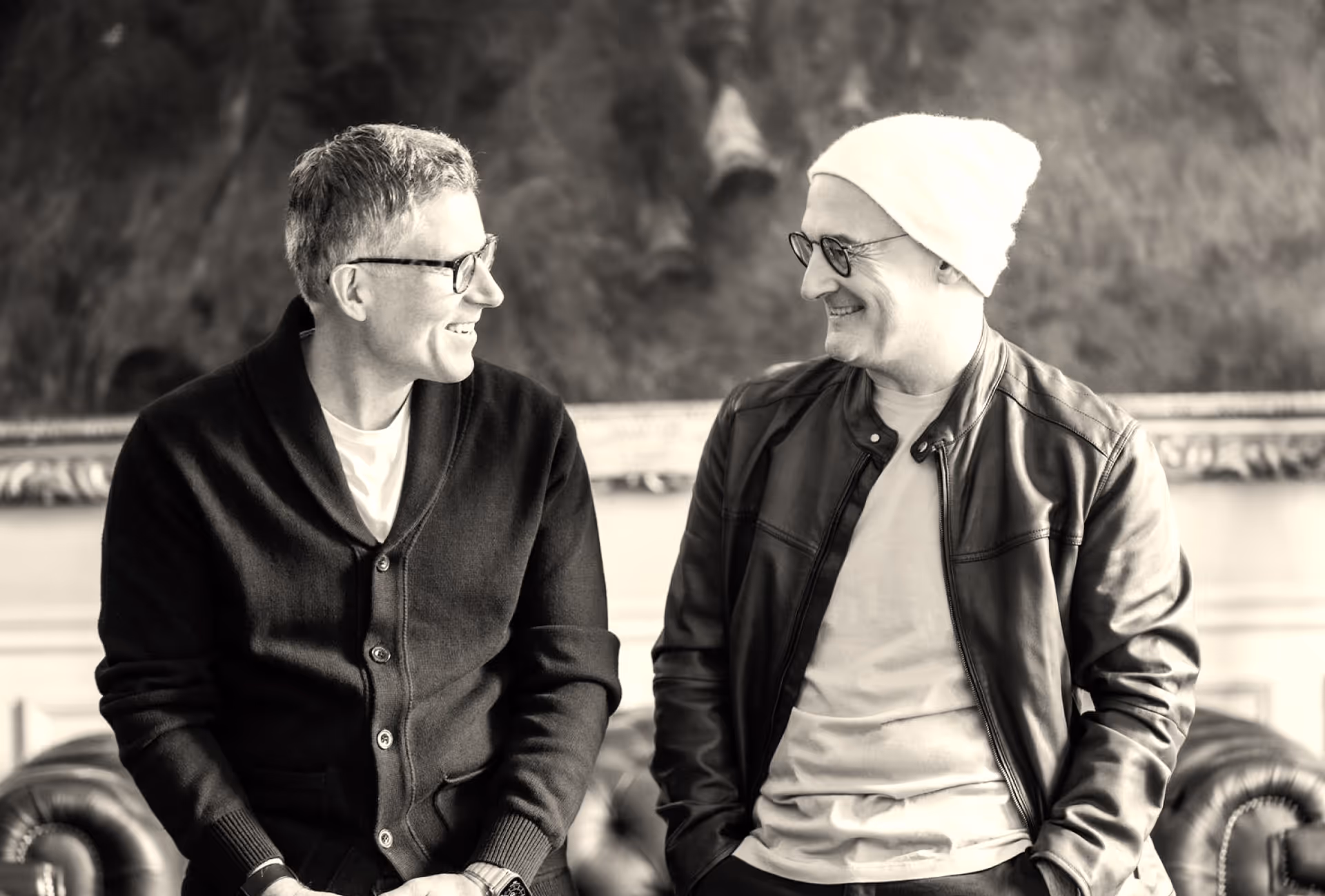 Dr Schuster & Dr Oxley smiling at each other