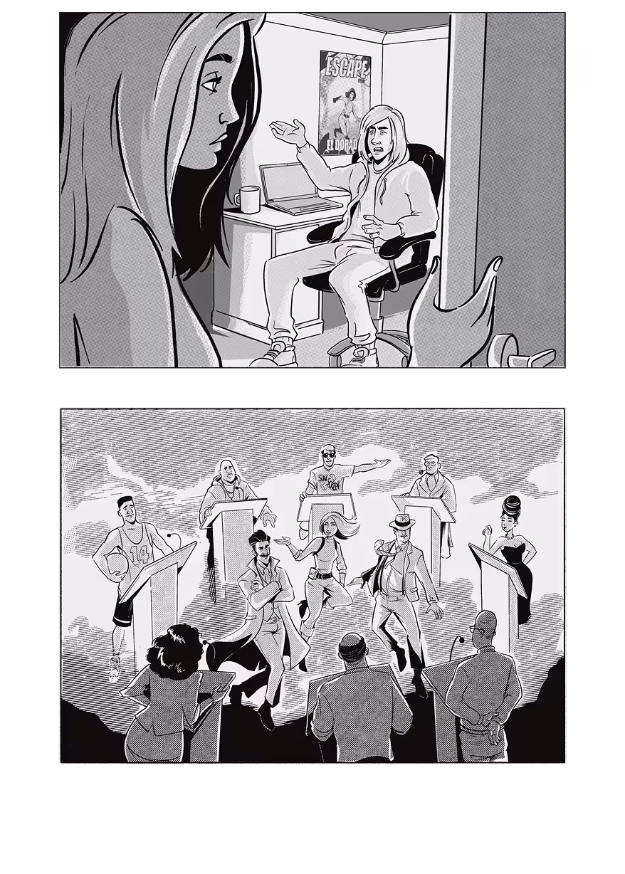 Final artwork emerged from the previous sketches