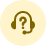 Icon of a stylized human head with a question mark inside, representing confusion or inquiry, on a pale yellow circular background.
