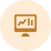 Icon of a computer monitor displaying a bar chart with an upward trend.