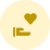 Icon of an open hand with a heart floating above it inside a beige circle.