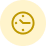 Clock icon in light yellow circle