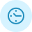Blue clock icon