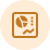 Icon showing a document with a list and a chart inside a rounded square with a shadow.