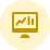 Yellow circle icon with a monitor displaying a bar chart and a line graph symbolizing enhanced data accuracy.