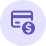Chat bubble with dollar sign and circular arrows representing financial communication or transaction.