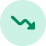 Green circular icon with a zigzag line inside representing a trend or graph.