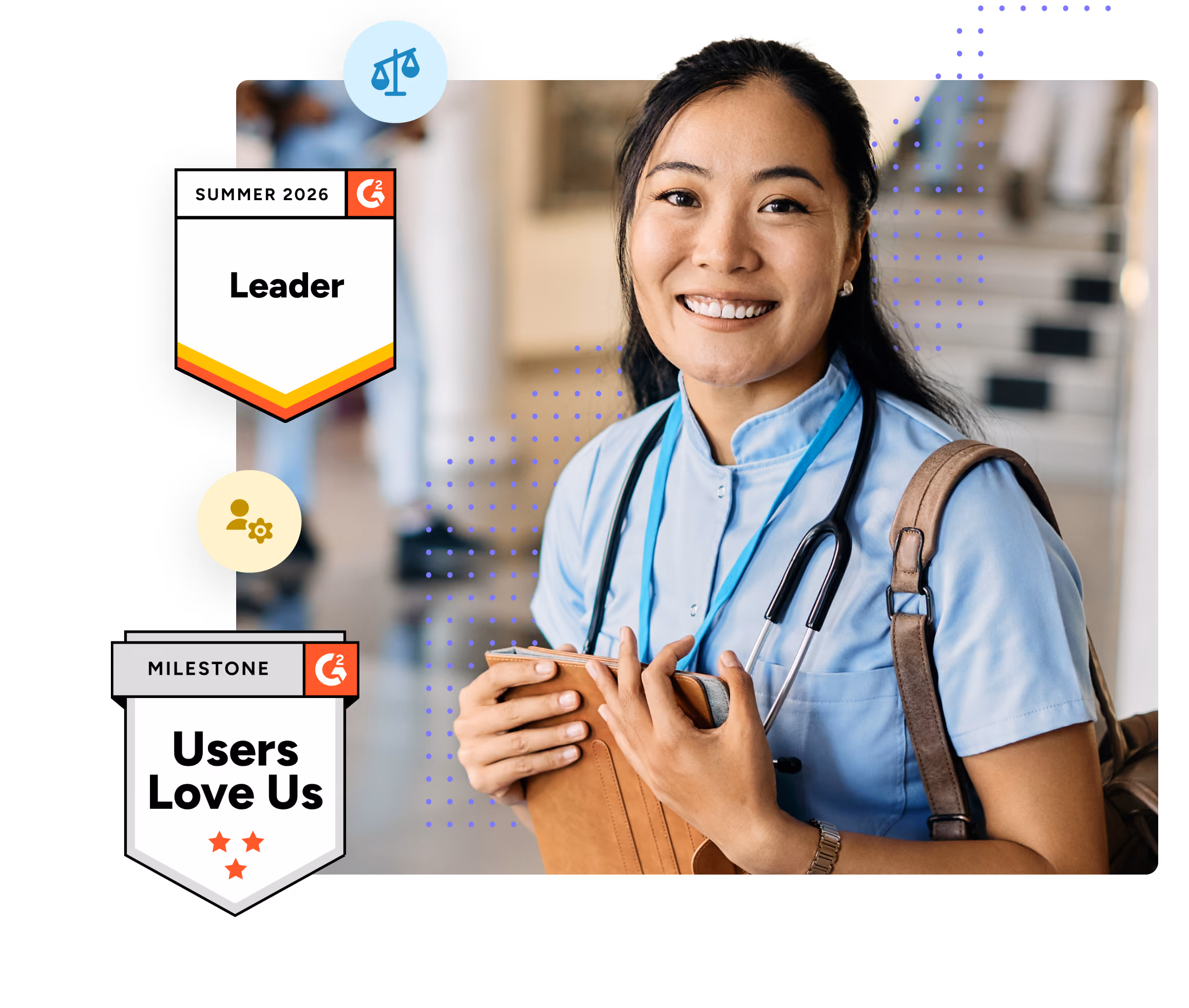 nursing student using clinical placement software