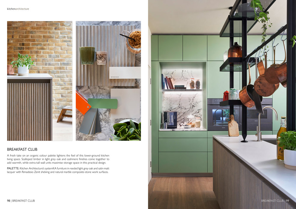 Brochure spread on kitchen spec