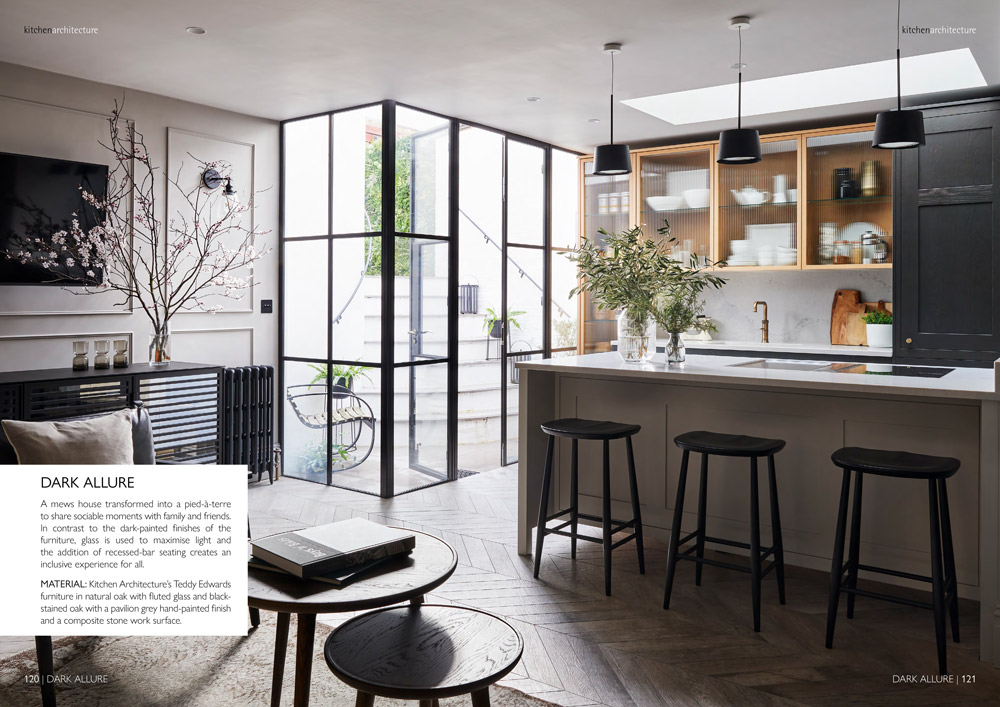 Contempory Kitchen with crittall doors