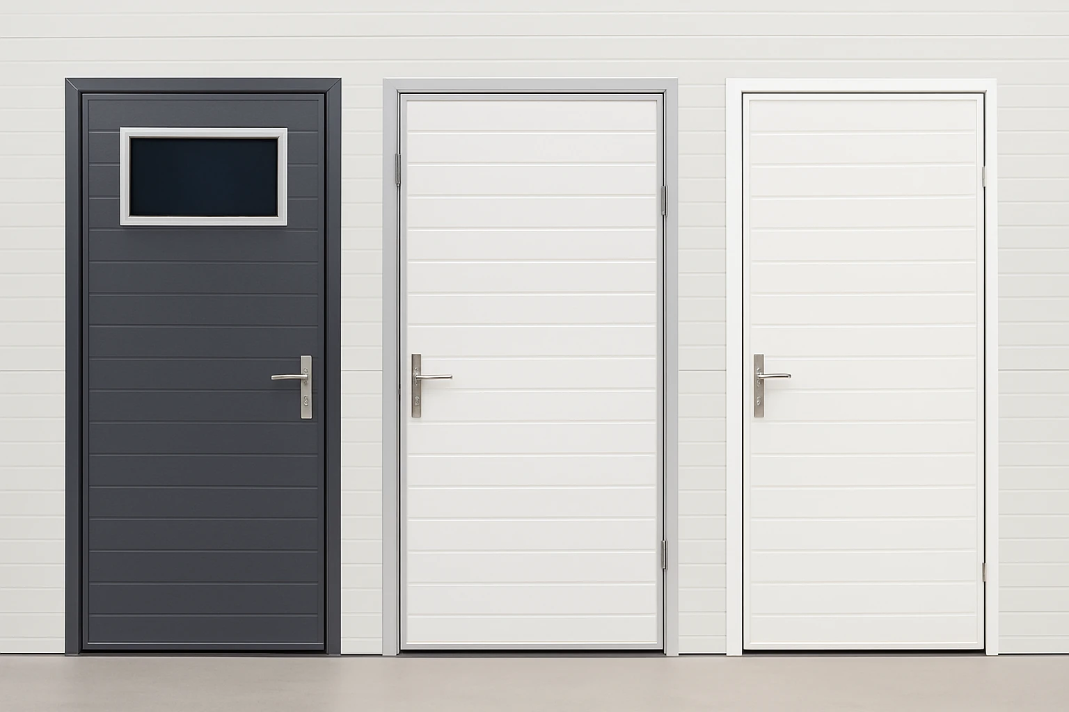 Nebentüren für Carports und Fertiggaragen in unterschiedlichen Design
